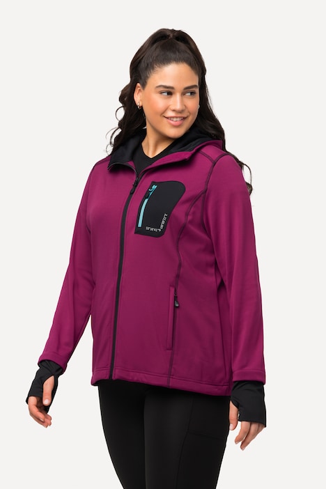 HYPRAR Sweatjacke, Reflektordruck, Kapuze, Daumenloch