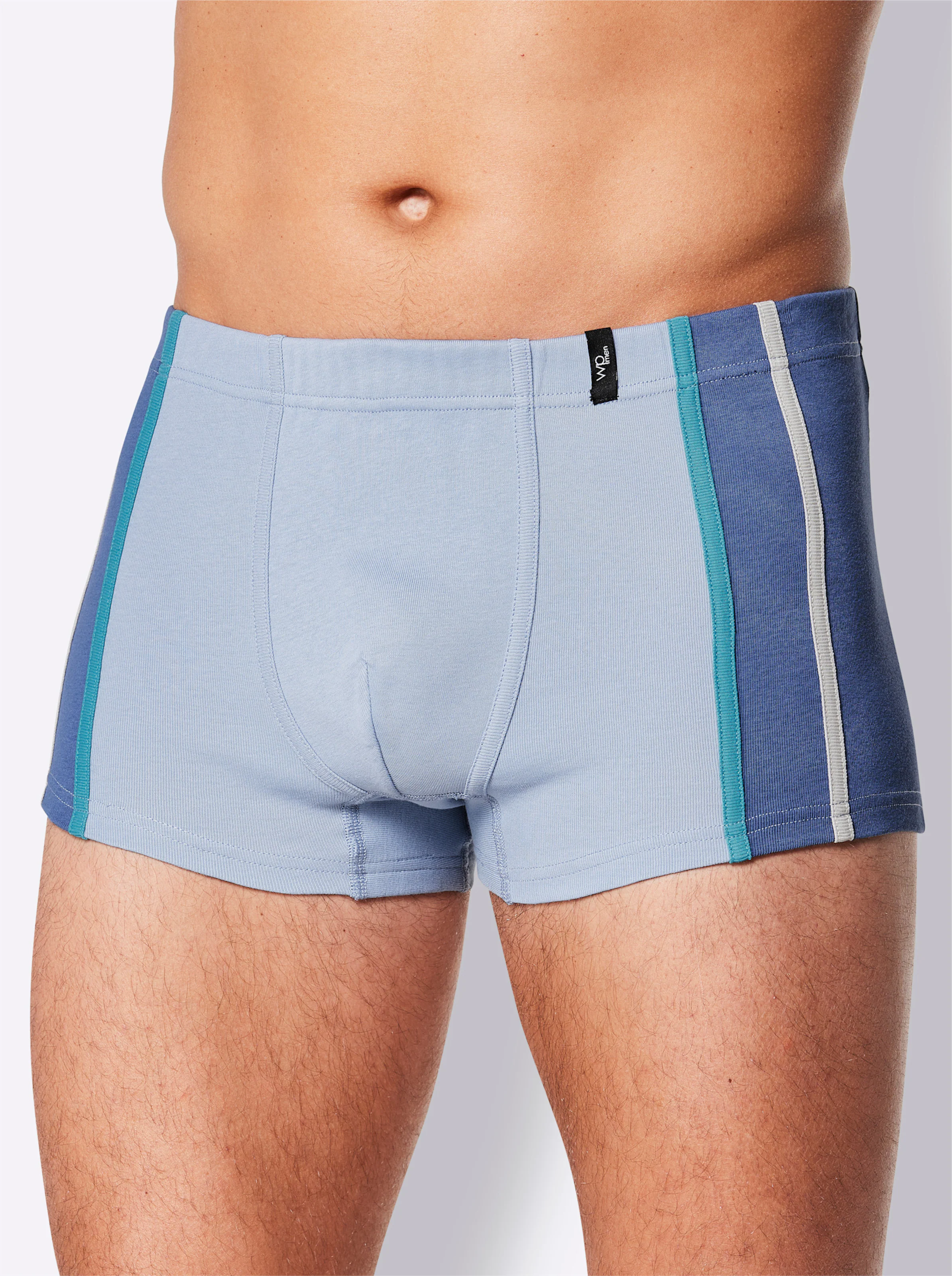 wäschepur men Hose kurz in jeansblau + anthrazit + bleu + steingrau