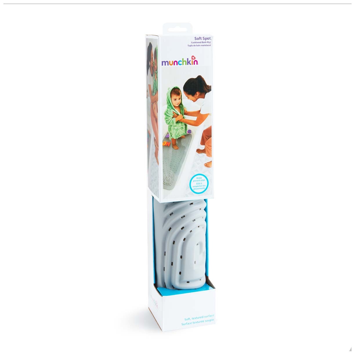Munchkin soft spot cushioned badmat grijs