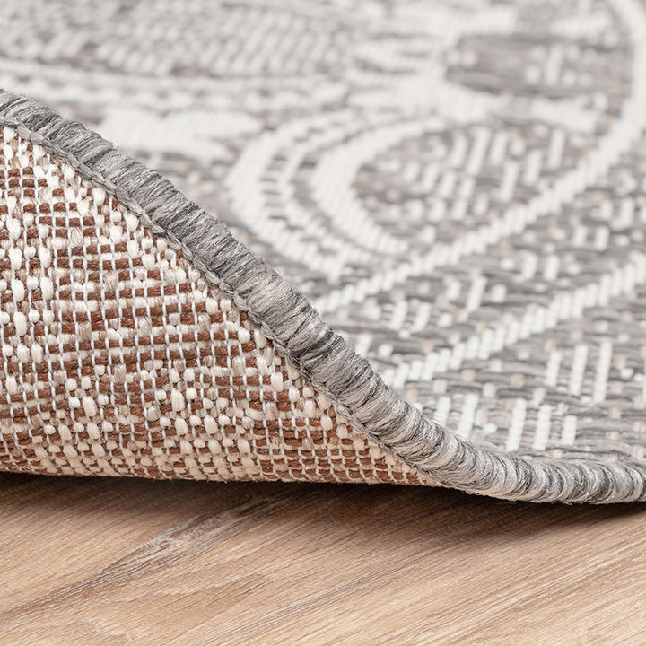 Rond buitenkleed - Summer Oriental lichtgrijs