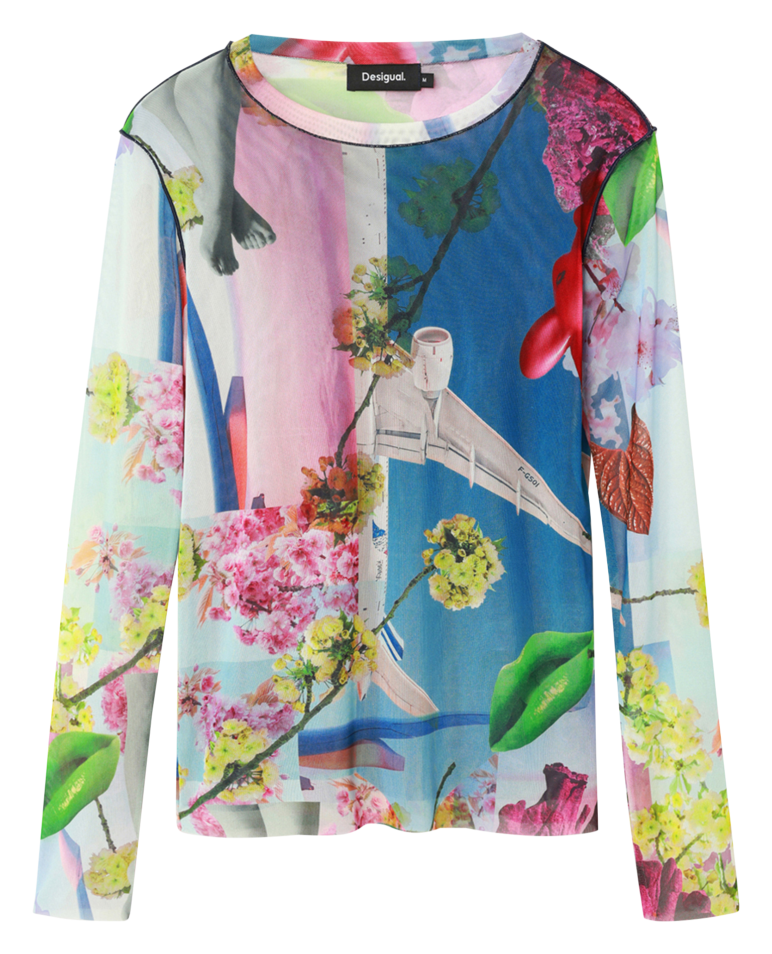 Tee-shirt col rond imprimé | Multicolore