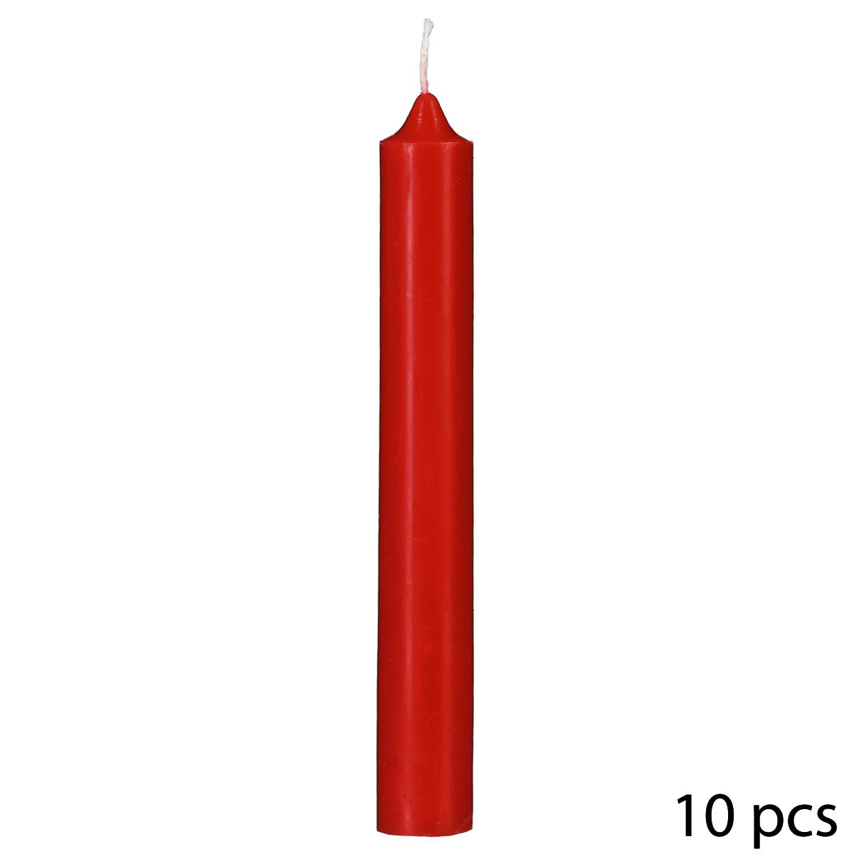 BOUGIE BATON HUGO ROUGE H.16CM X10 PIECES