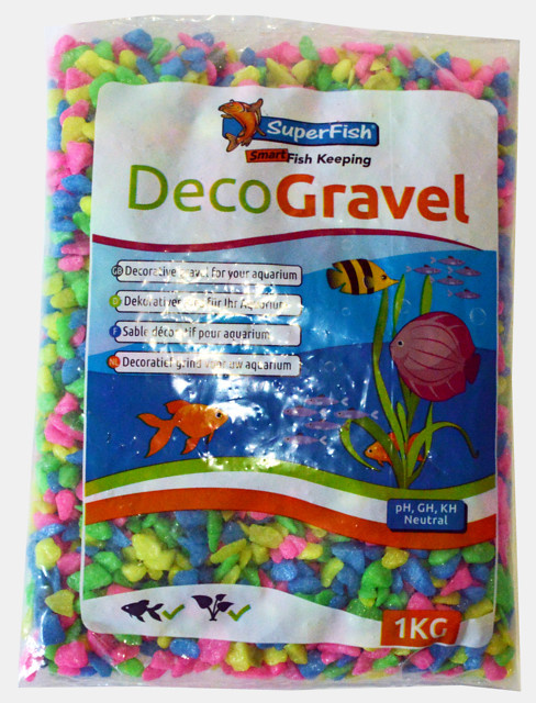Superfish aquarium grind neon mix, in zak van 1 kg