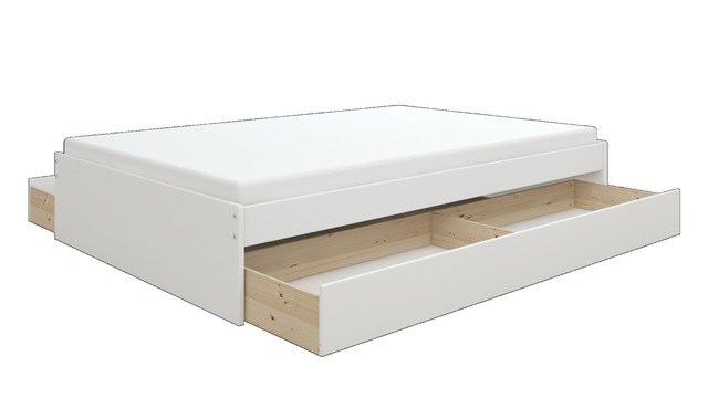 GOODproduct Bettschubkasten »Magdala, Bettkasten, Schublade« Breite 199 cm, auf Rollern, Schubkasten mit 2 Abteilungen