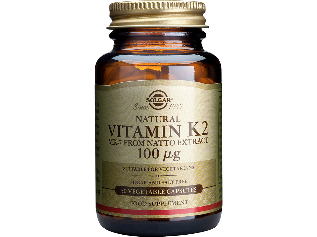 SUPLEMENTO SOLGAR VIT.K2 NATURAL 100MG 50 CAPSULAS