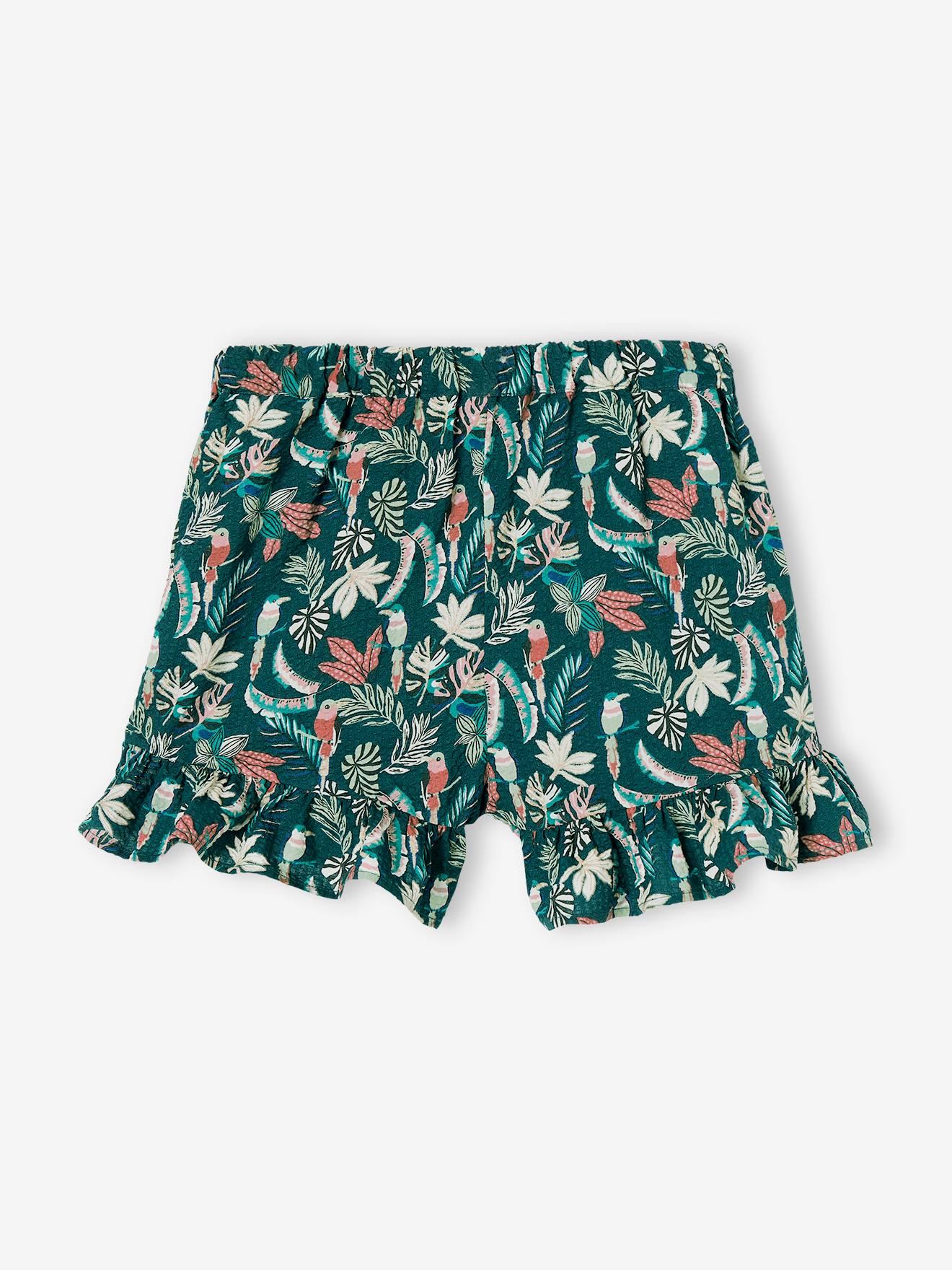 Conjunto de saia e shorts em tom cru para meninas