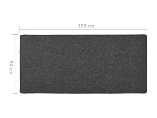 Tapis de couloir anthracite 80x150 cm
