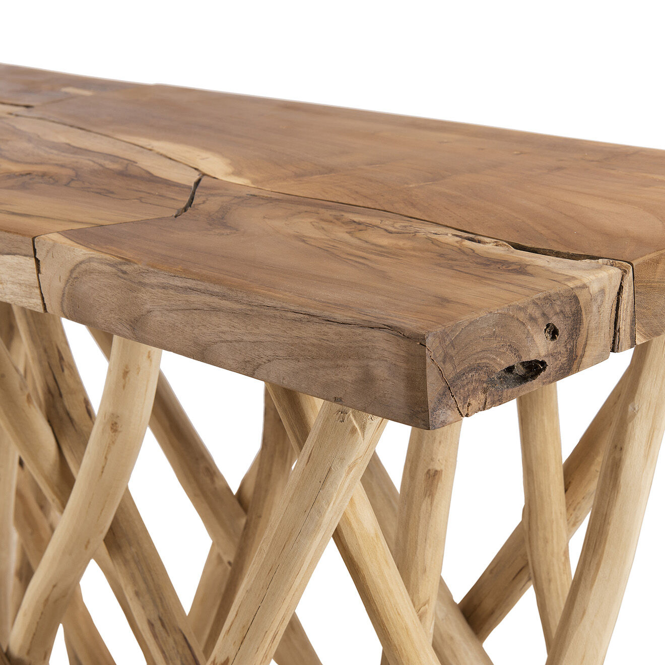 Macabane Console clara teck - 120x39x81 cm