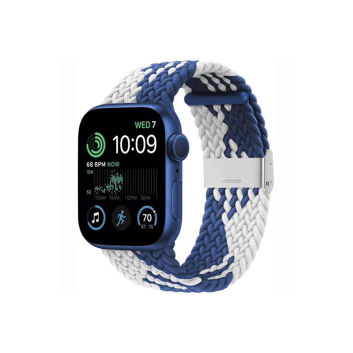 Flettet elastisk armbånd Apple Watch SE 2022 44mm - bluewhite