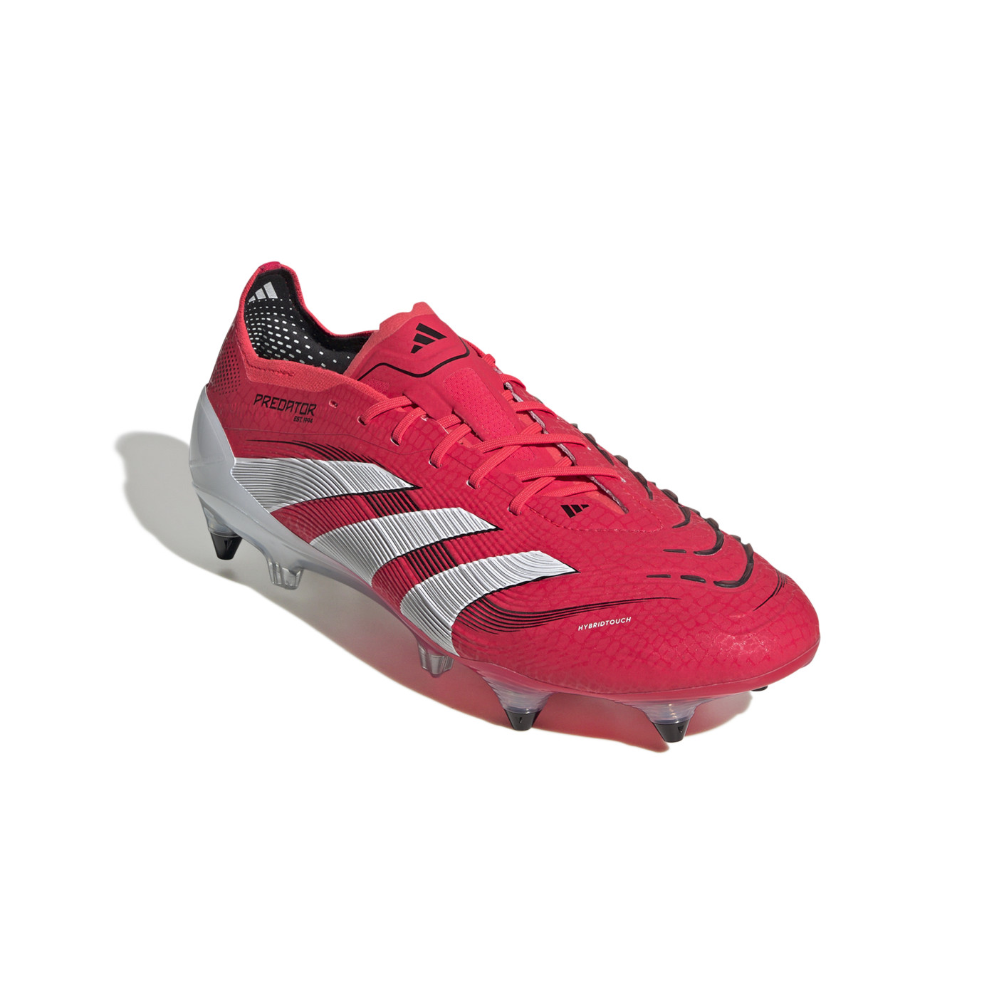 Adidas Predator Elite IJzeren-Nop Voetbalschoenen (SG) Rood Wit Zwart
