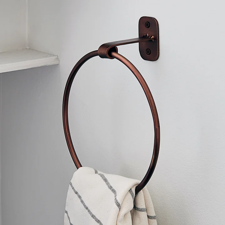 House Doctor - Pati Handtuchhalter Ring, black antique