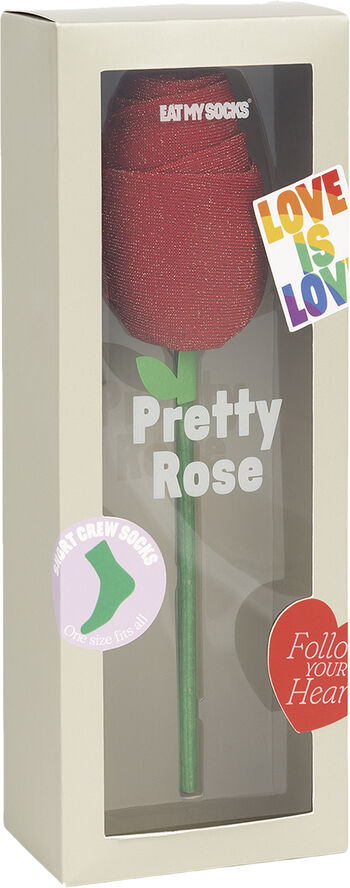 Eat My Socks Strømper - Pretty Rose Red Multi