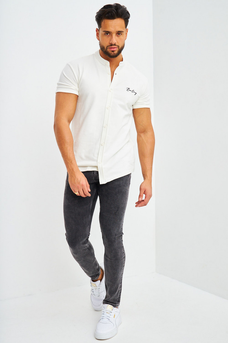 Chemise blanche col mao Brentiny