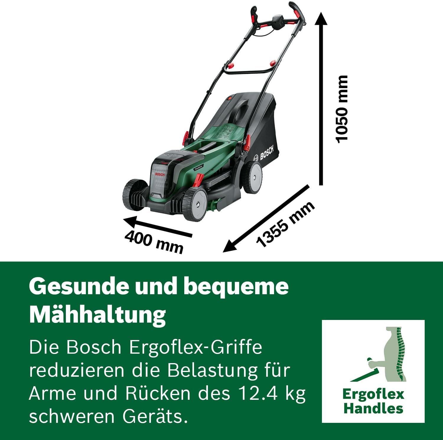 Bosch Akku-Rasenmäher UniversalRotak 2x18V-37-550 (bis zu 500 m2; 18 Volt System; Schnittbreite: 37 cm; ohne Akku und Ladegerät)