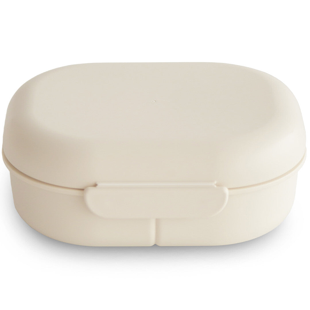 Mushie lunchbox met bestek - ivory