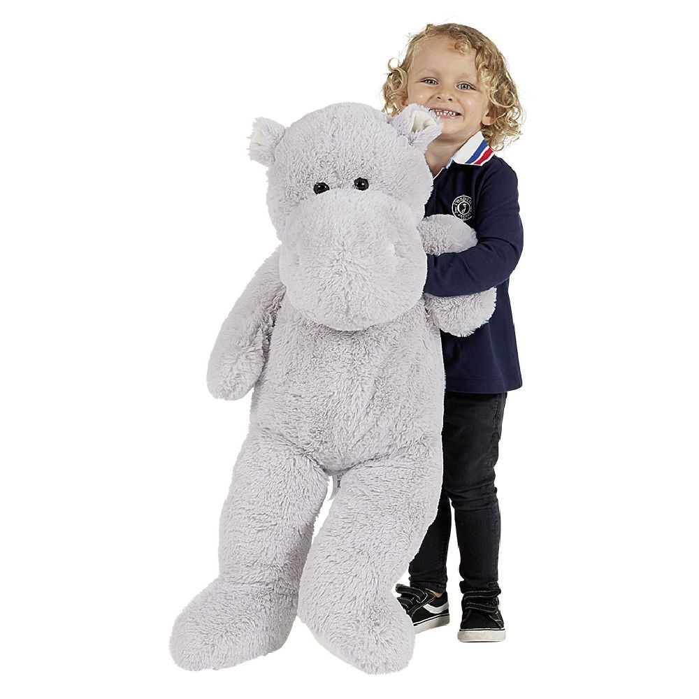Peluche hippopotame gris L.100 cm