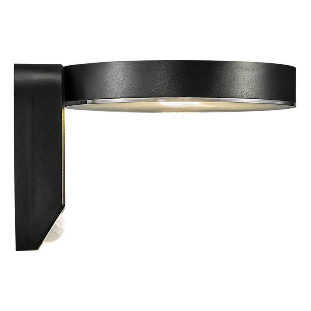 VEGGLAMPE NORDLUX RICA ROUND SOLCELLE SVART