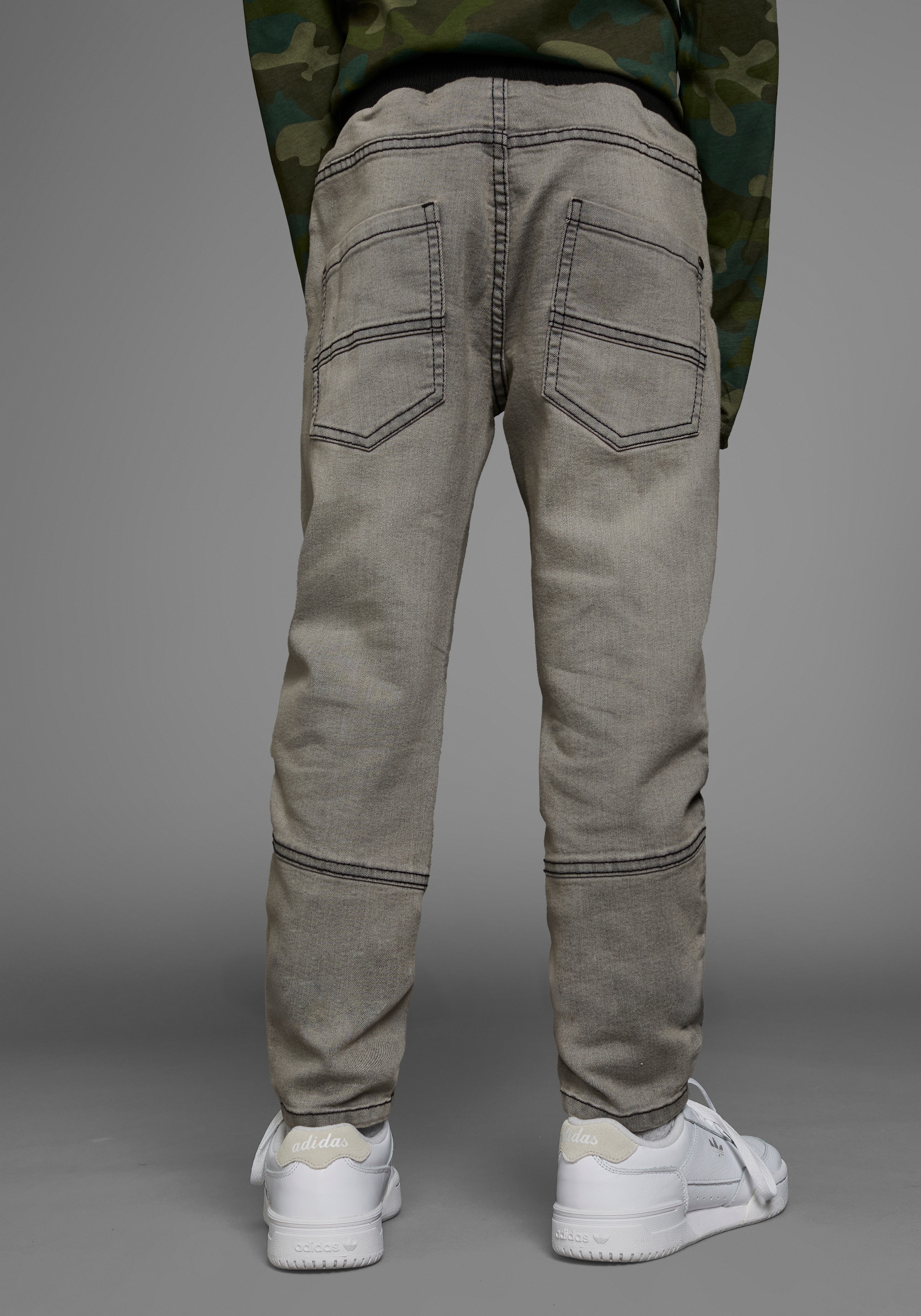 Arizona Schlupfjeans », Stretch-Jeans für Jungen«, bequeme O-Shape-Passform,  Used-Look-Waschung