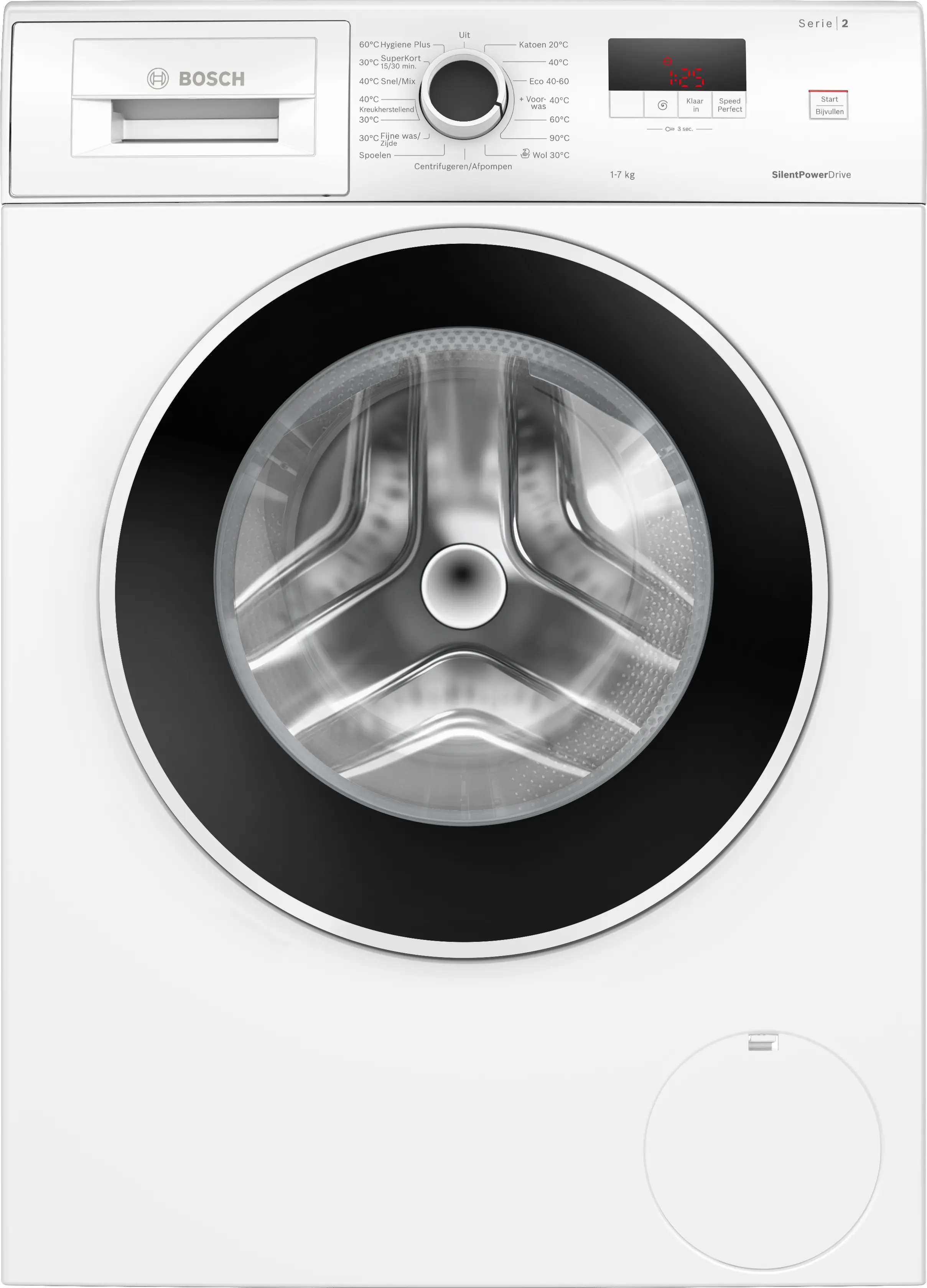 Serie 2 Wasmachine, voorlader 7 kg max. 1400 rpm