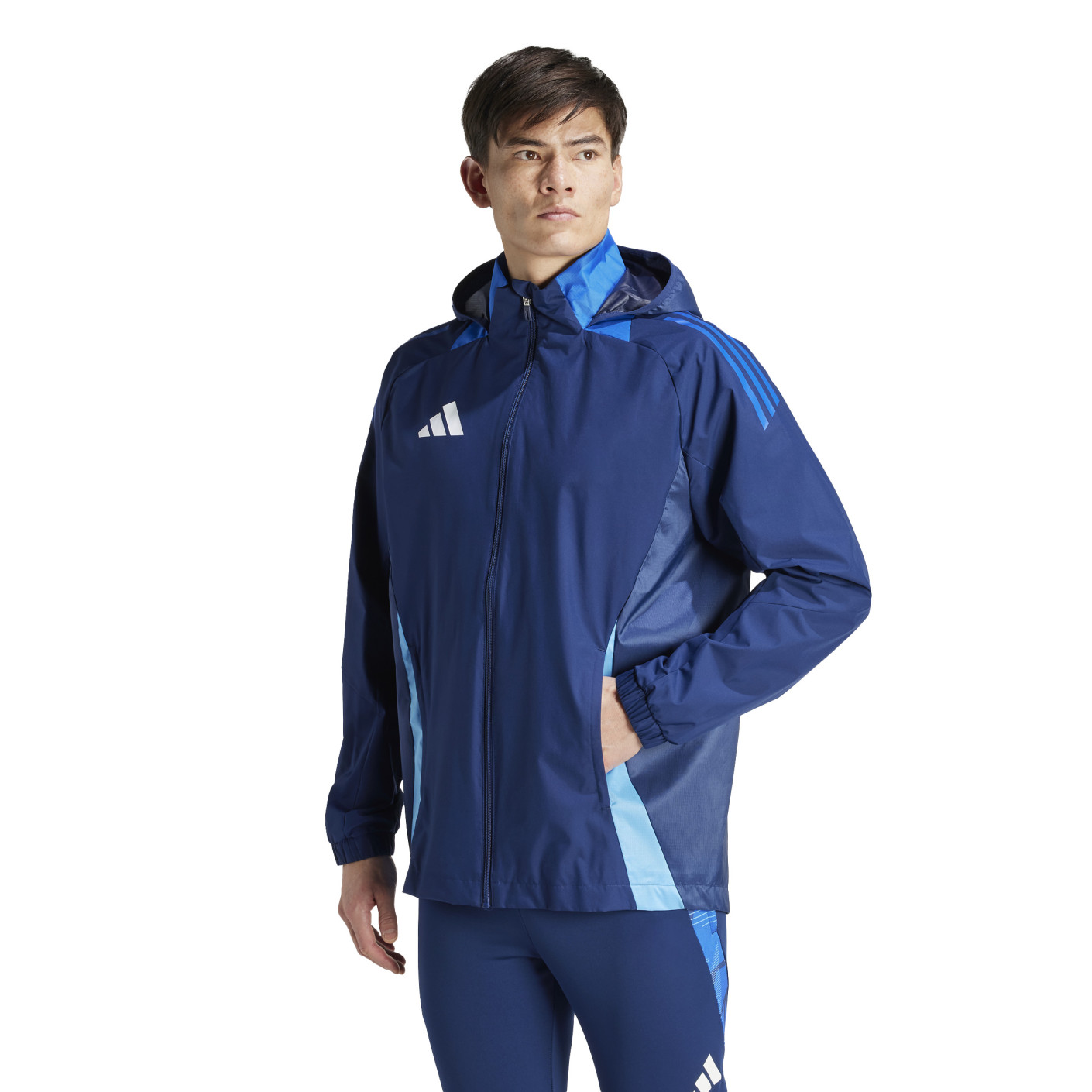 Adidas Tiro 24 Competition Allweather Jas Donkerblauw Blauw