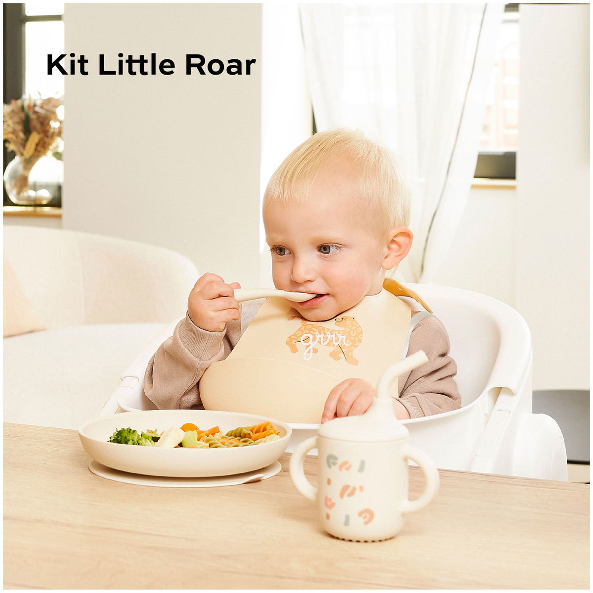 BabymoovBabymoov   Like a Grown-Up Silikon Geschirr Set Little Roar