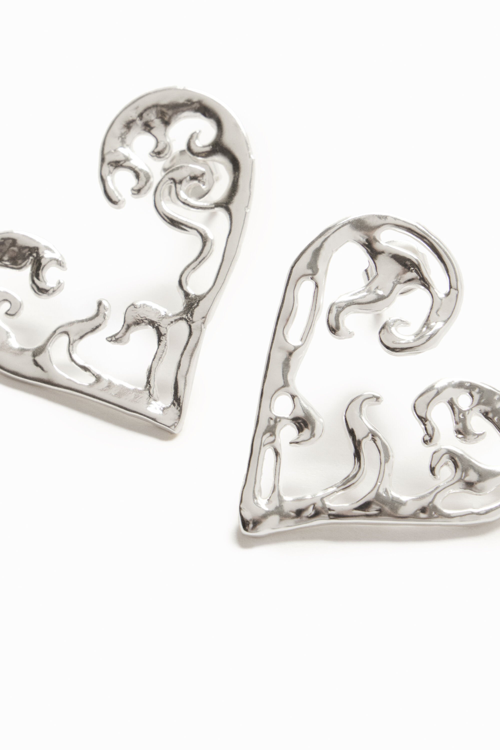 Boucles d'oreilles cœur plaquées argent Zalio