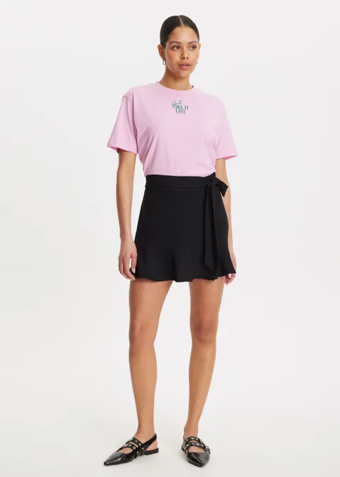 Skort met riem zwart (ZWART)