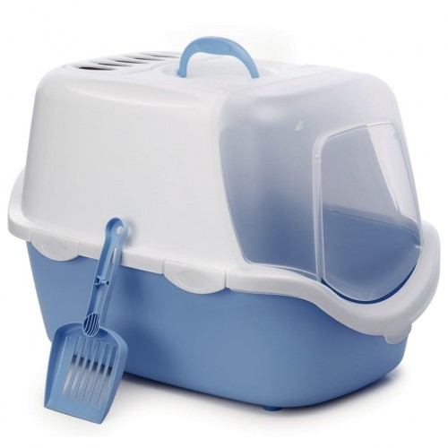 Caixa de areia para gatos Cathy Easy Clean, azul