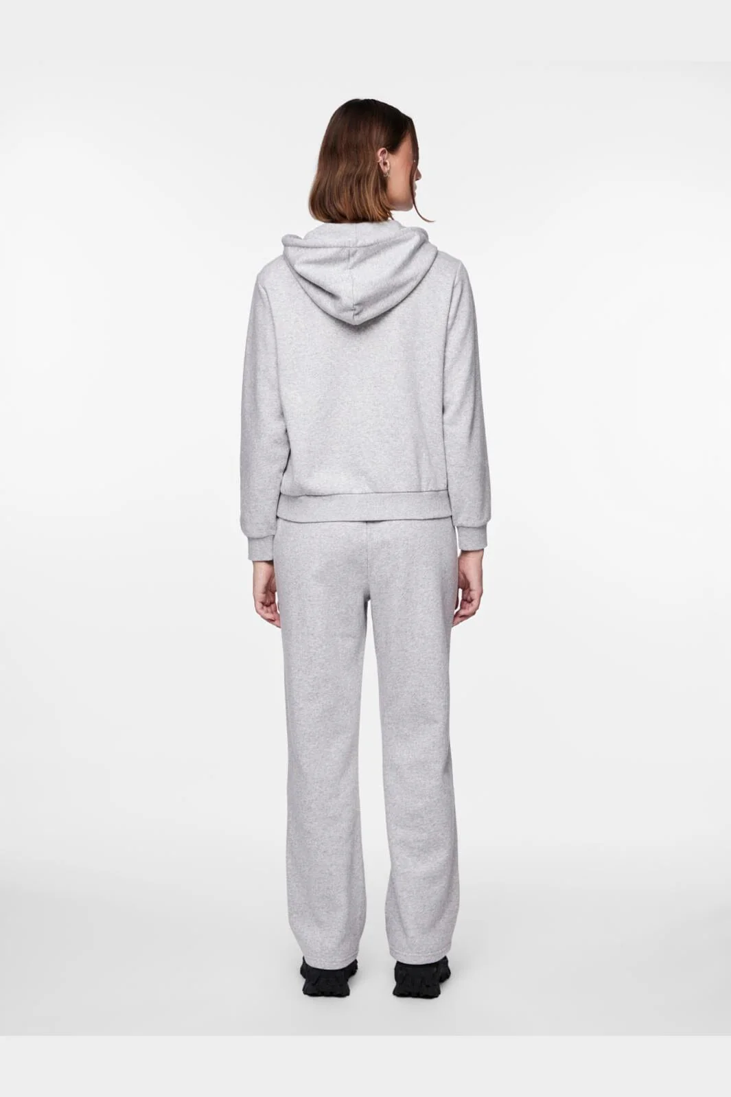 Pieces Pcchilli Ls Zip Hoodie 4265112 light grey melange