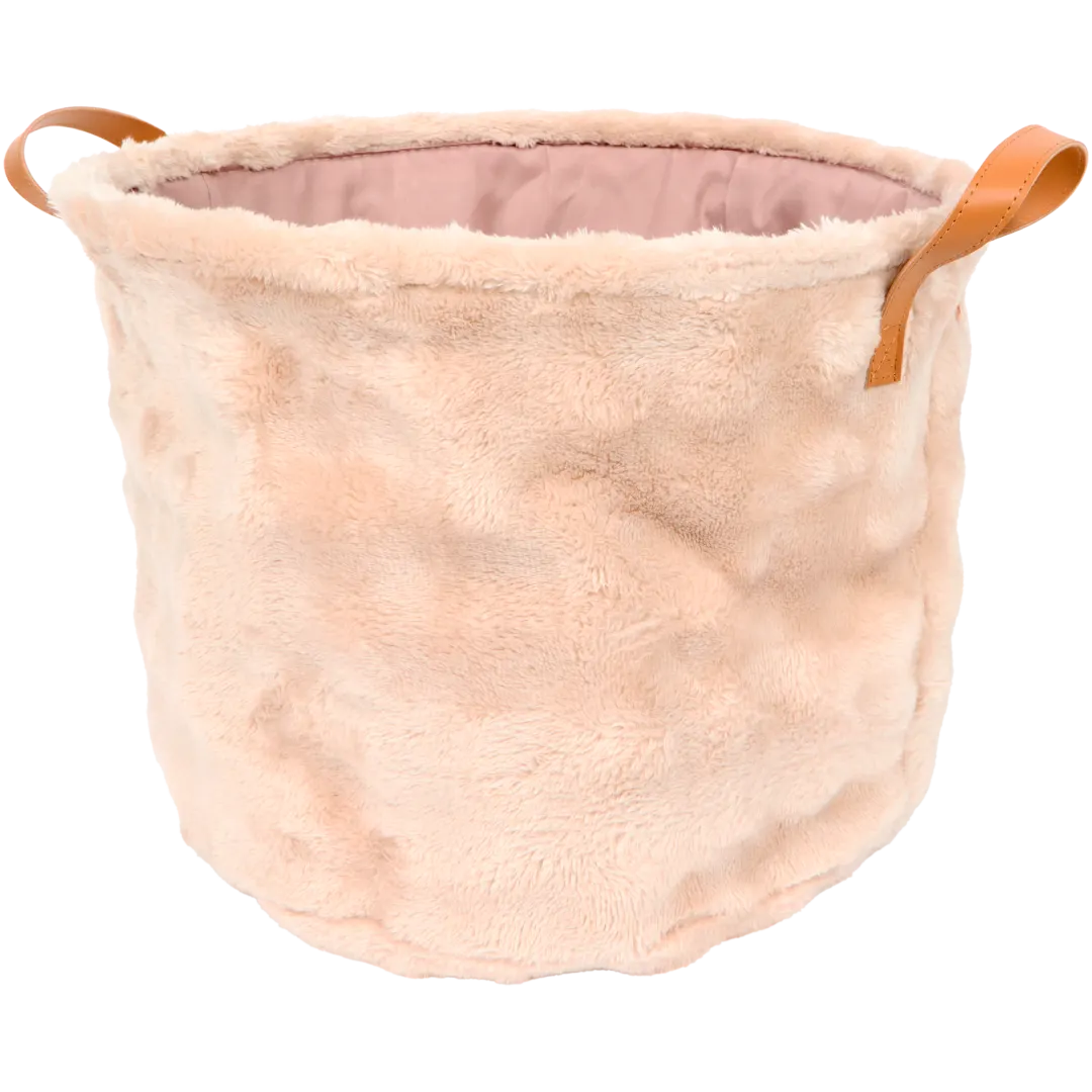Opbergmand van imitatiebont 38 x 28 cm | diverse kleuren
