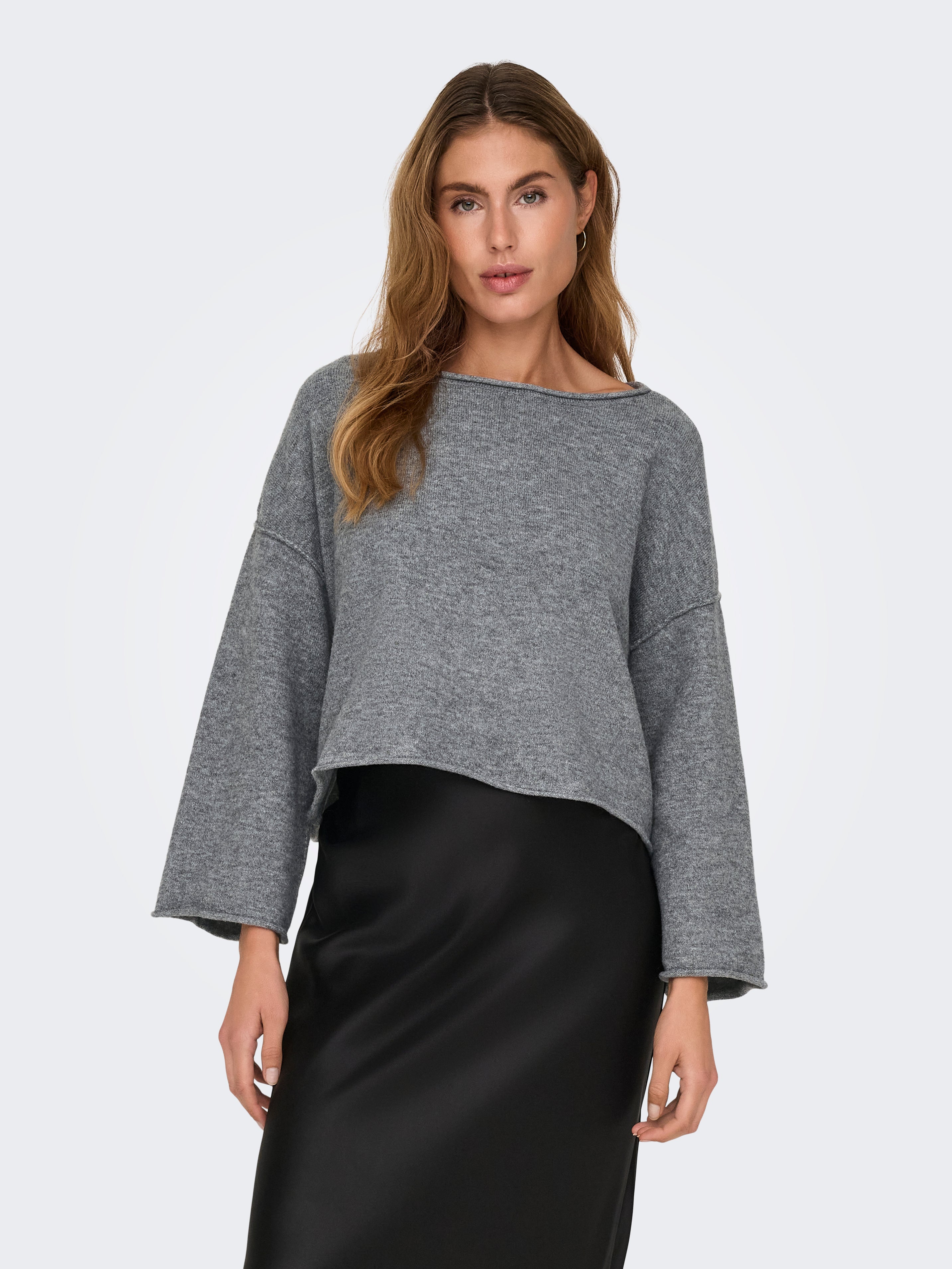 JDYRUE Strickpullover Medium Grey Melange