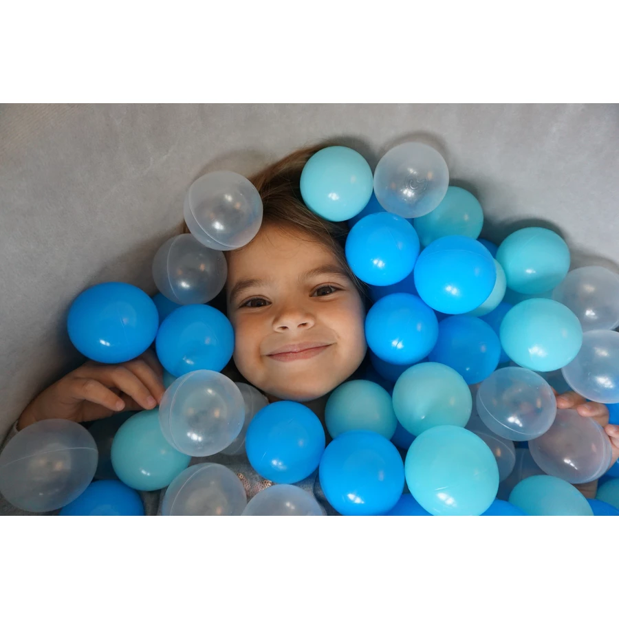 knorr toys® Bällebad soft - Grey - 300 balls soft bluebluetransparent grau