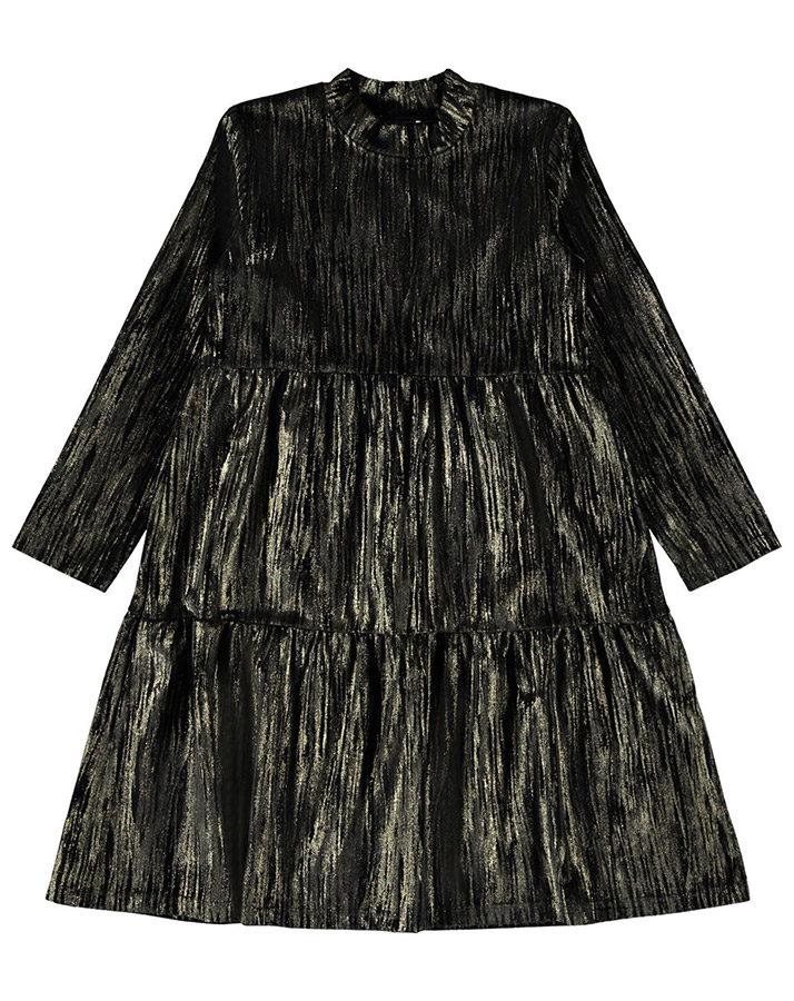Langarm-Kleid NKFRAMLAH in schwarz