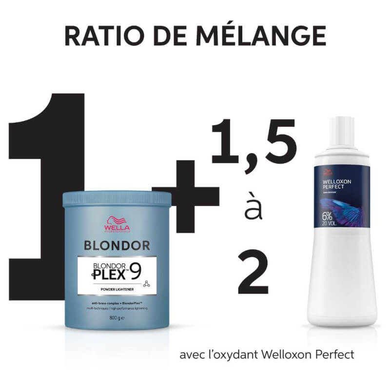 Poudre décolorante BlondorPlex 9 Wella 800G