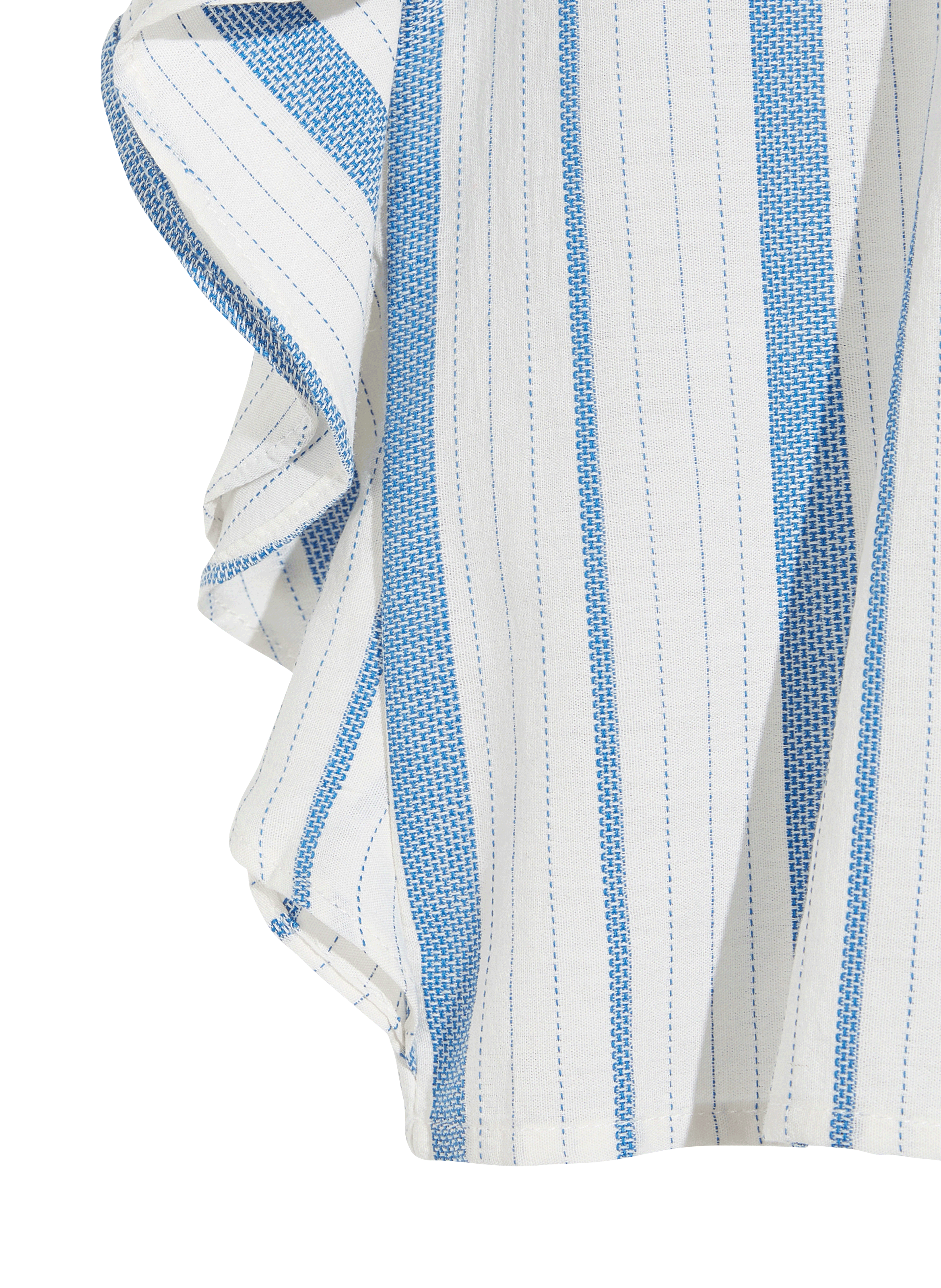 PEPPERS - Blouse col rond en coton | Bleu