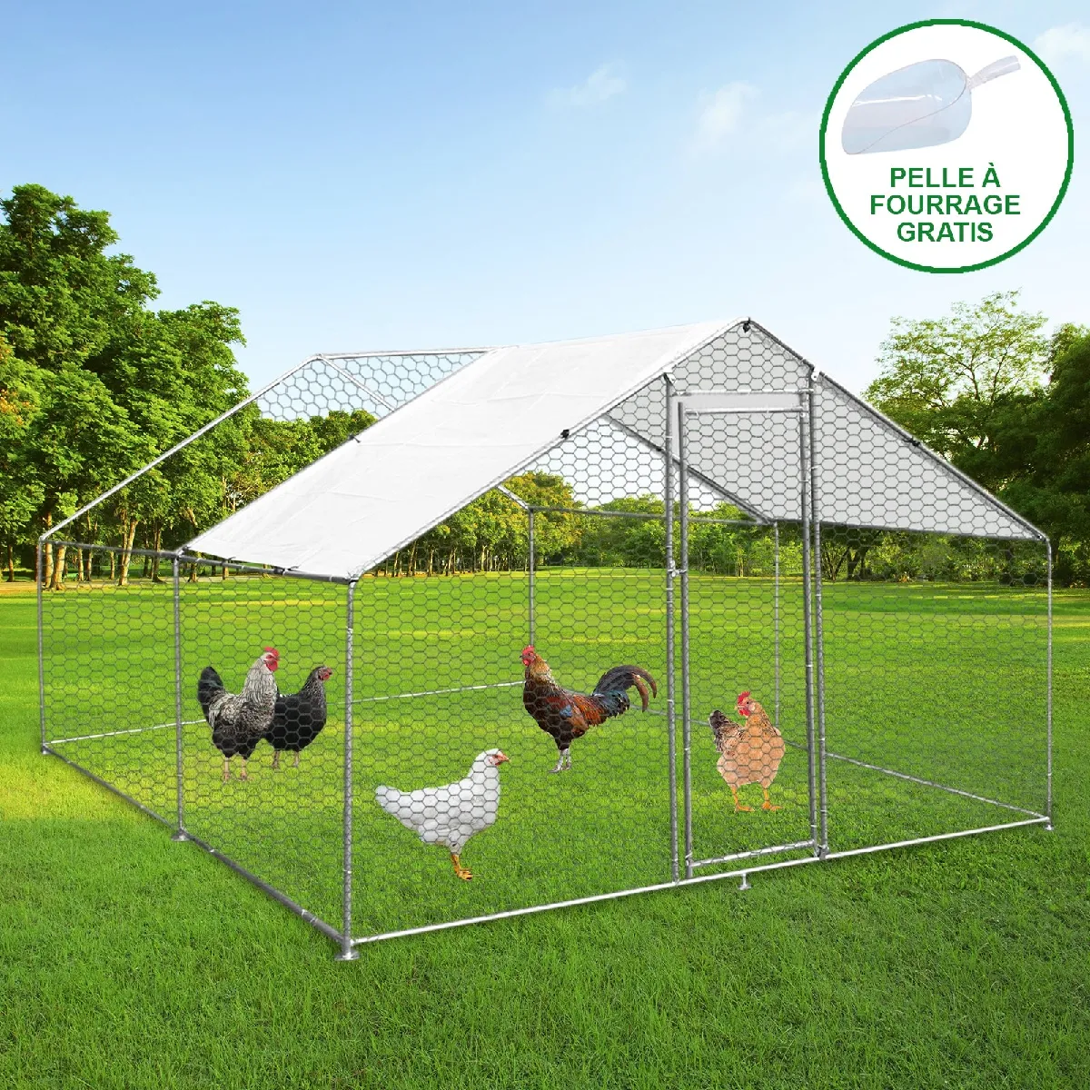 Monstershop Enclos Poulailler - 3x4x2m