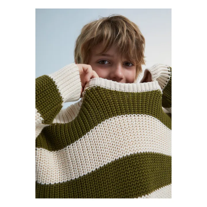 the new society Pull Myra Coton Bio | Khaki