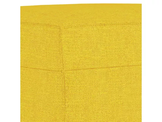 Ensemble de canapés 4 pièces avec coussins jaune clair tissu