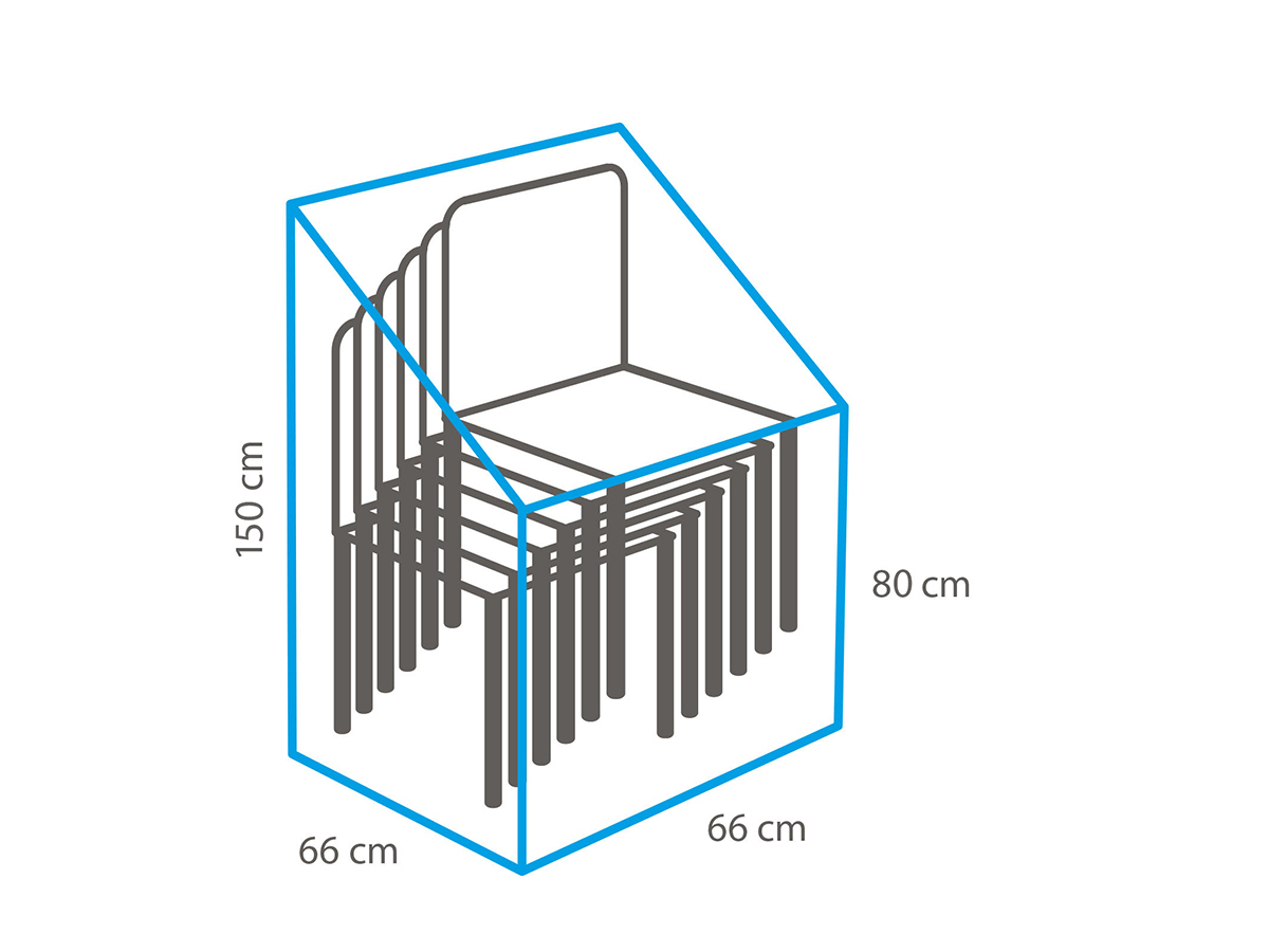 Winza basic 66 x 66 x 150 cm stapelstoelhoes