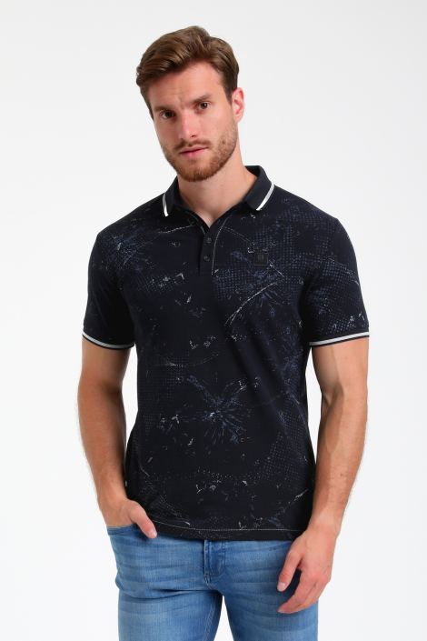 Gabbiano blauwe heren polo