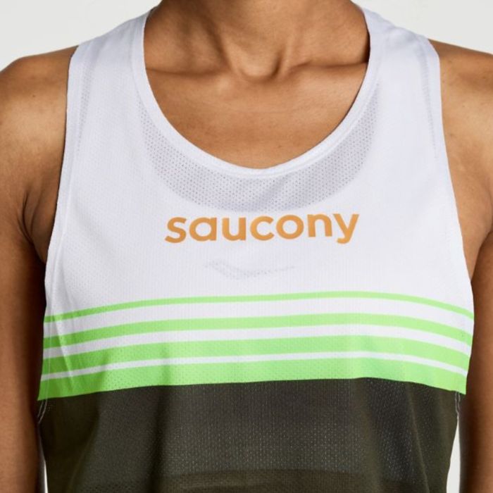 Saucony Dame Singletter Elite Singlet Hvid