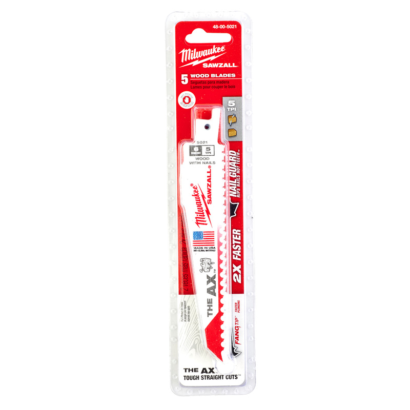 Milwaukee Reciprozaagblad Sawzall hout The AX 150mm 5-Tpi
