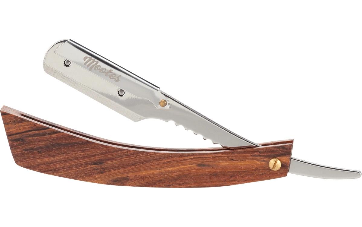 Rasiermesser mit Wechselklinge RosenholzStylisches Rasiermesser mit Wechselklinge für Konturenrasur oder Ganzrasur
