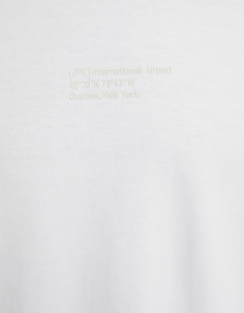 Camiseta oversized de manga curta estampada