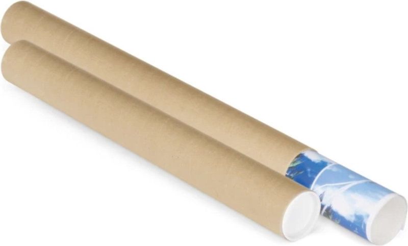 Poster koker van karton - 780 x 60 mm - Bruin - Verzendkokers - Voor A0 formaat papier