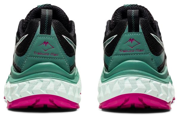 Chaussures de Trail Asics Trabuco Max Noir Vert Rose Femme