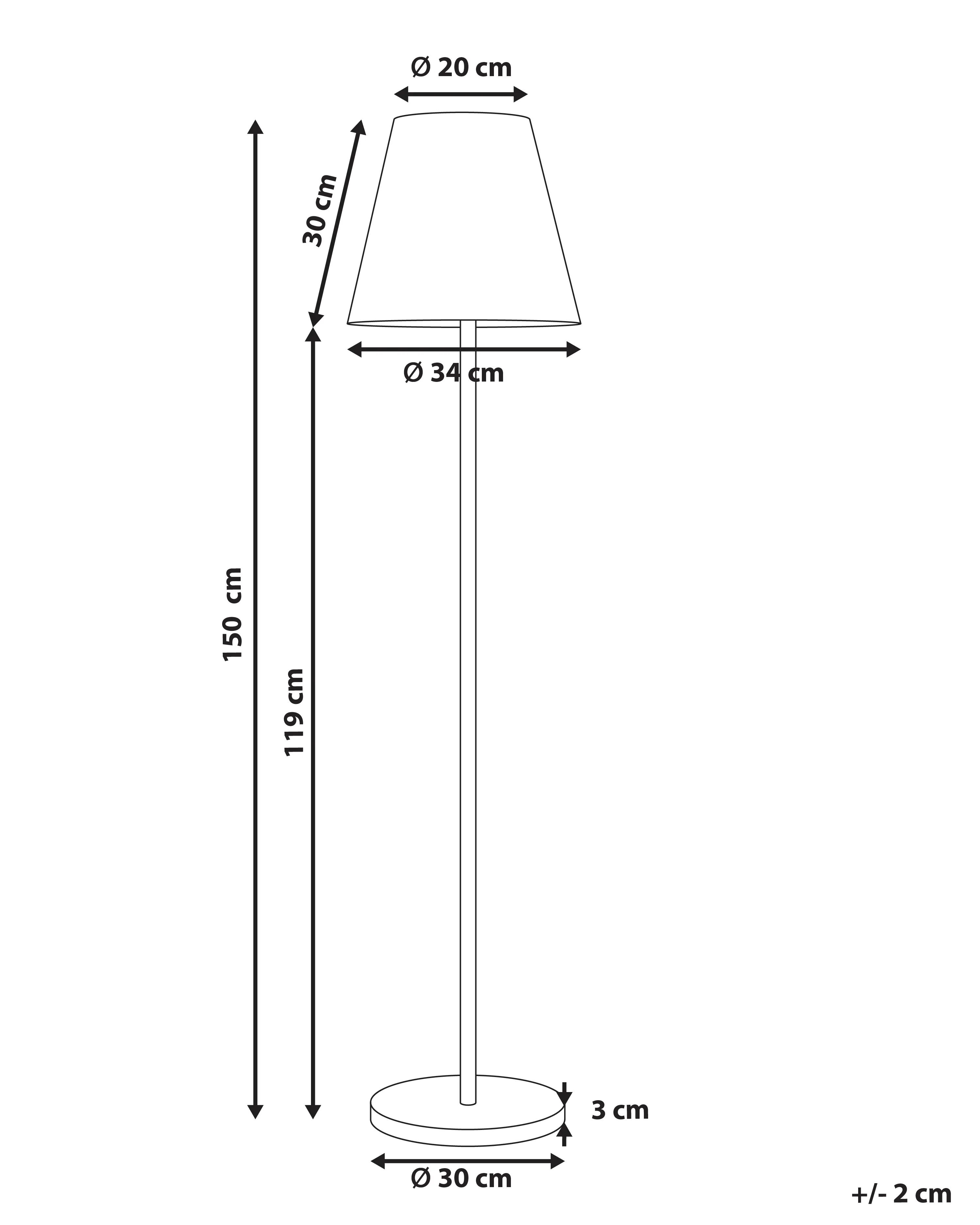 Solar LED-bollamp voor buiten FONESCA met afstandsbediening Wit