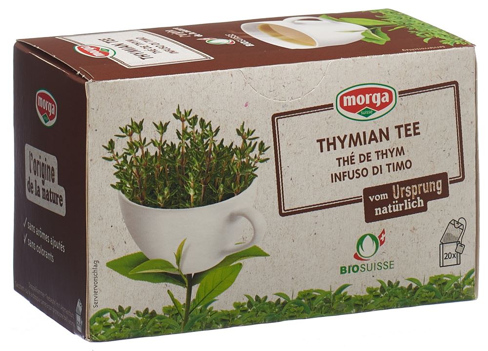 MORGA Thymian Tee Tees mit Hülle Bio Knospe Btl 20 Stk