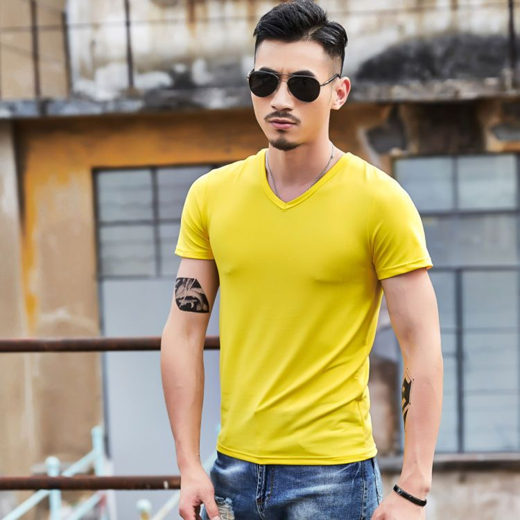 Wewewow - Effen T-shirt met korte mouwen