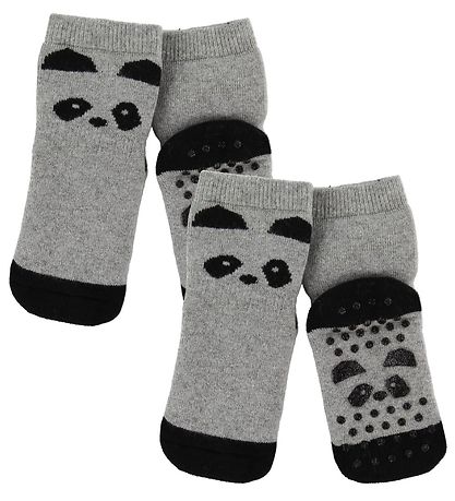 Liewood Strømper - AntiskRød - 2-pak - Nellie - Panda Grey Melan